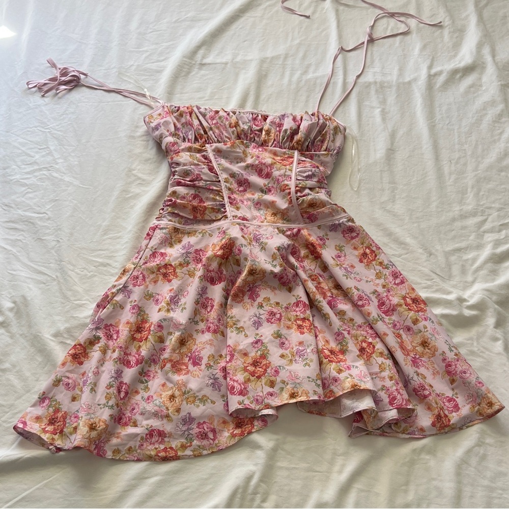 Nwt house of cb floral Alejandra light lavender print dress